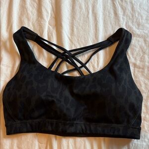 Victoria's Secret Black Cheetah Print Sports Bra